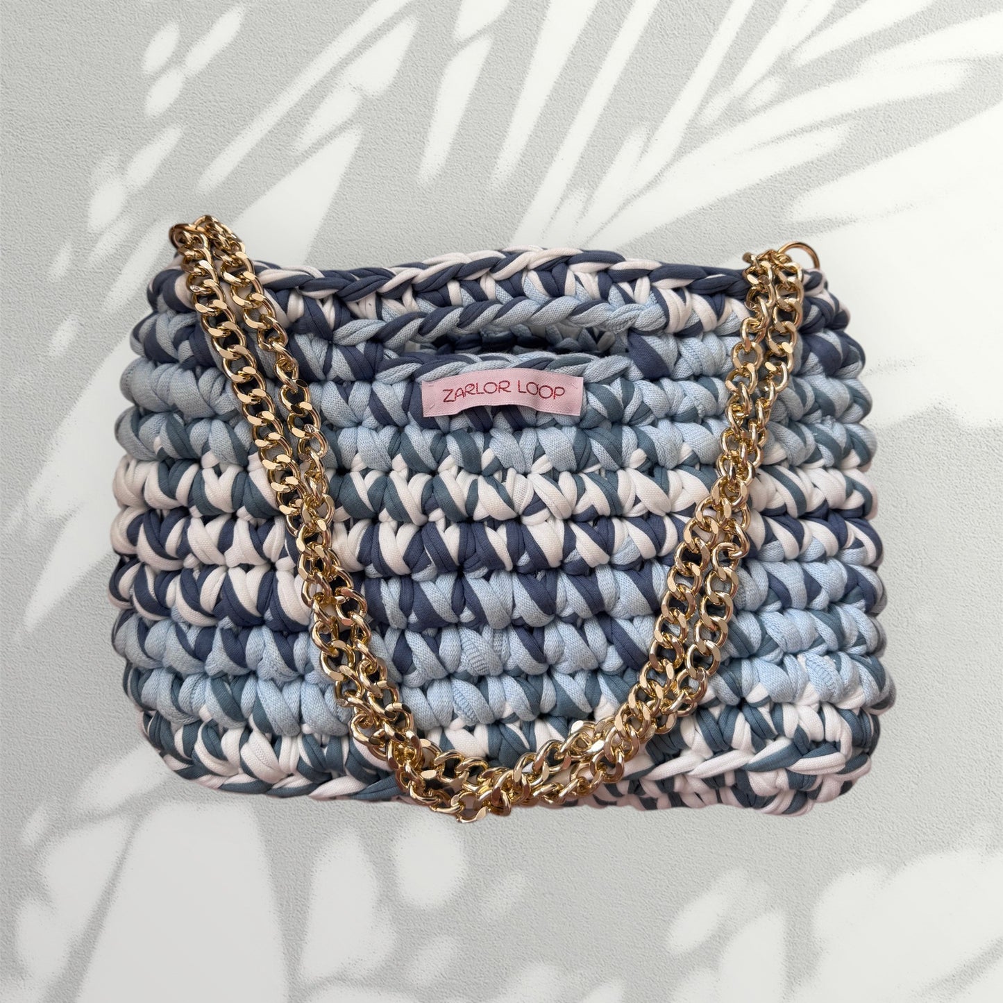 Sac Ti Zarlor Sky Blue, Dark Blue, and White